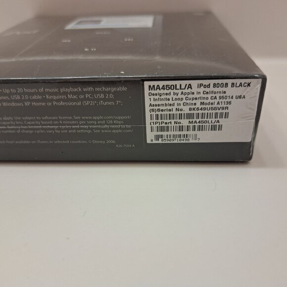 Apple iPod Video 5th Generation 80GB Black MA459LL/A A1136 - BRAND NEW SEALED - Picture 5 of 6